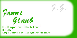 fanni glaub business card